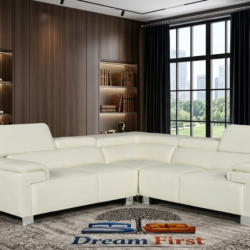 LIVORNO Genuine Leather Corner Sofa