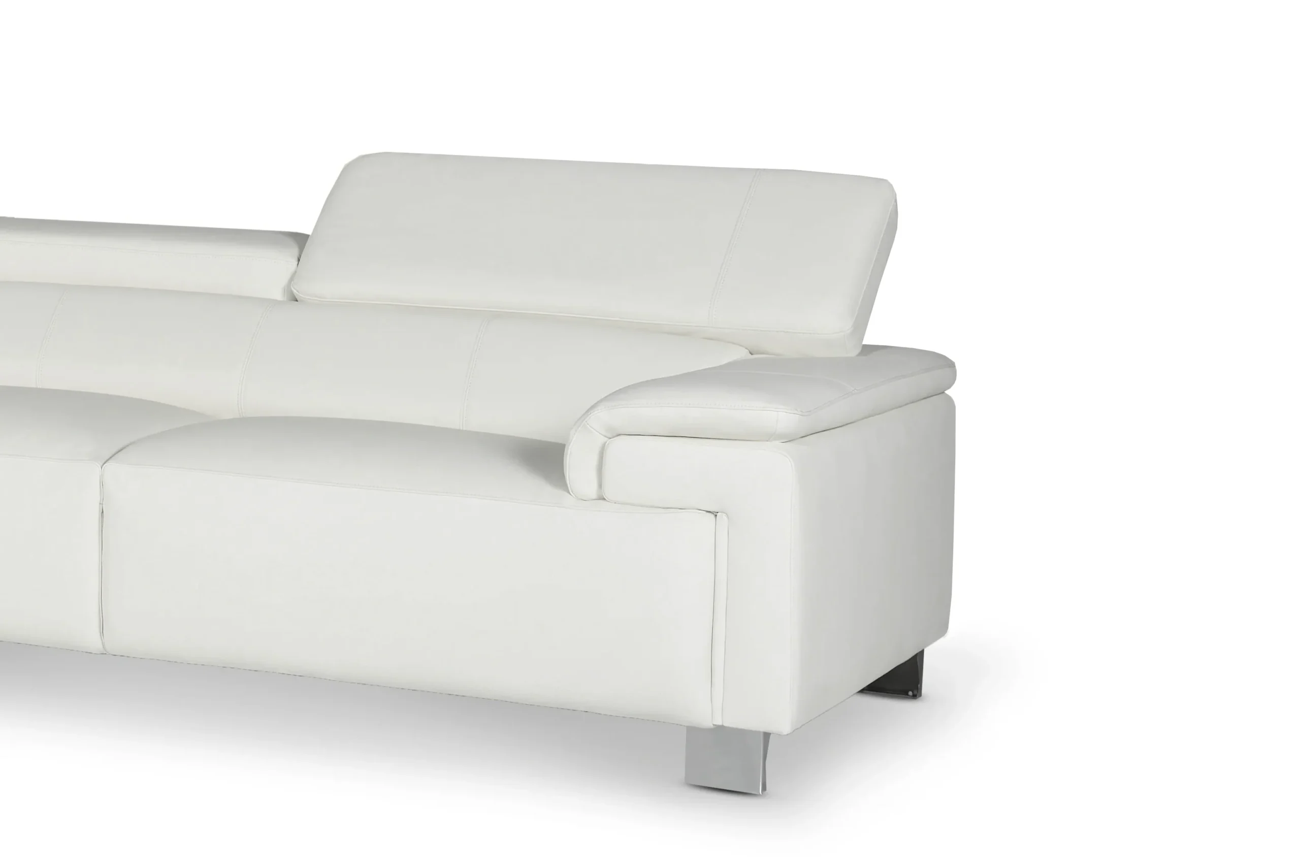 LIVORNO Genuine Leather Left Hand Facing Corner Sofa - Image 4