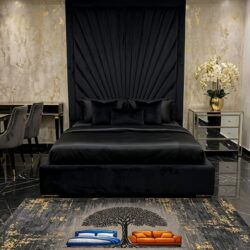 Starlight Bedframe – Full Wall Luxury Upholstered Headboard