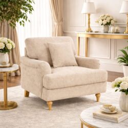 Textured Chenille 1 Seater Sofa HAMILTON