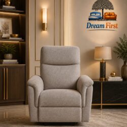 Beige Chenille Electric Riser Recliner Chair BRUNSWICK