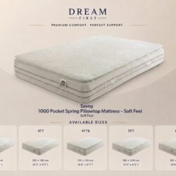 Savoy 1000 Pocket Spring Pillowtop Mattress – Soft Feel