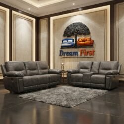 DreamFirst Sara Leather Electric Recliner Sofa Set – 3+2 Seater