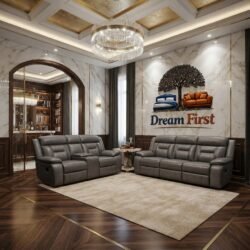 DreamFirst Nova Leather Electric Recliner Sofa Set