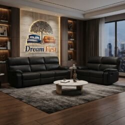 DreamFirst Valencia Leather Recliner Sofa Set – 3+2 Seater