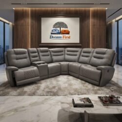DreamFirst Halifax Leather Electric Recliner Corner Sofa